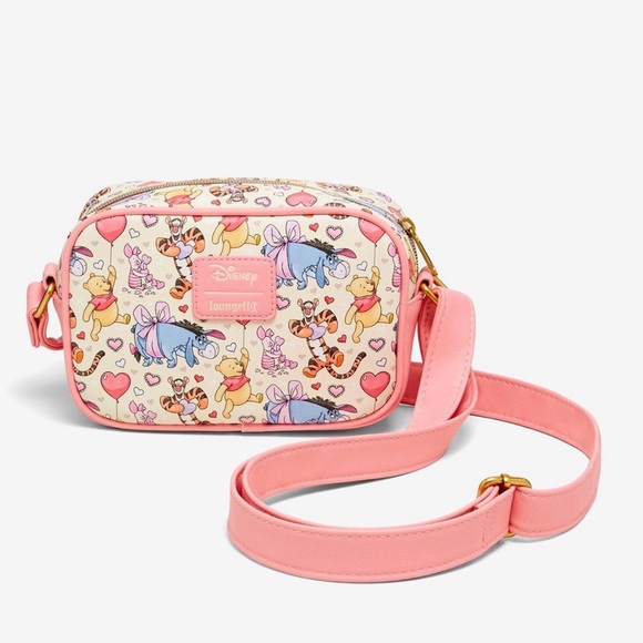 Disney Loungefly Winnie the Pooh Hearts Camera Crossbody Bag - Picture 2 of 8